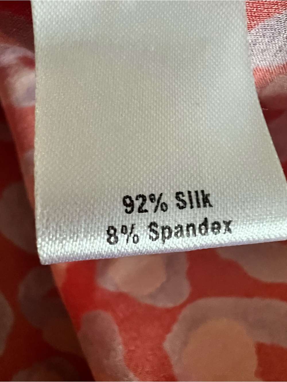 Tucker Red and Pink Abstract Satin Tie-Neck Dress - Picture 5 of 5